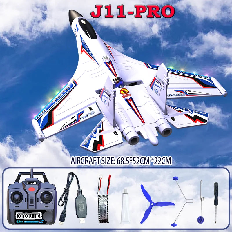 New Rc Plane J-11pro Remote Control Aircraft Brushless Motor Six Channel Waterproof Aircraft Electric Model Aircraft Toy Gift