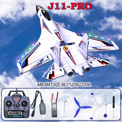 New Rc Plane J-11pro Remote Control Aircraft Brushless Motor Six Channel Waterproof Aircraft Electric Model Aircraft Toy Gift