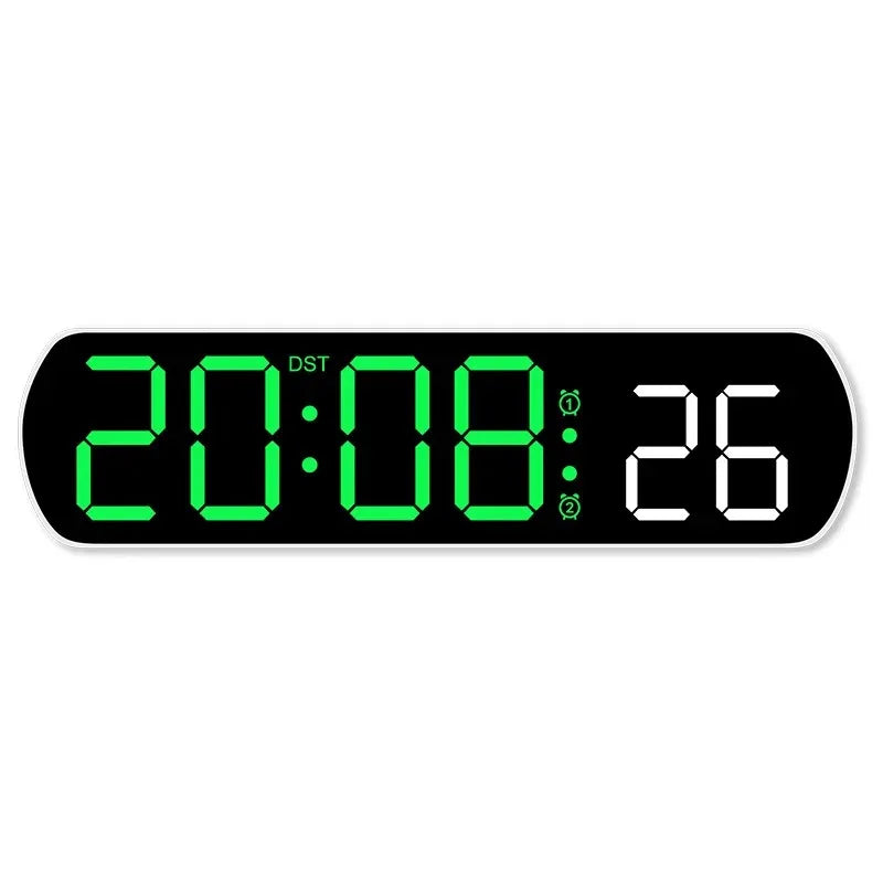 Voice Activated Multifunction Digital Alarm Clock LED Timer Clock 12/24H Temperature Date Display Desktop Alarm Clock Night Mode