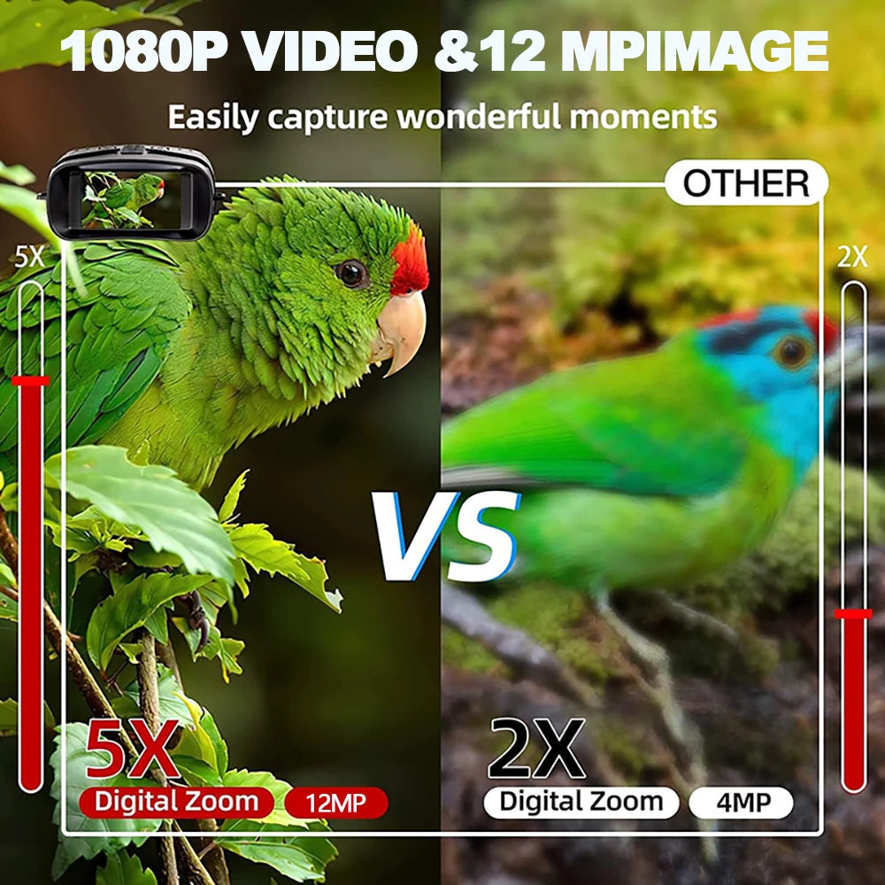2025 New Video Recorder 1080P Night Vision Binoculars 8X Digital Zoom 800m Range Infrared WiFi Telescope for Hunting Camping