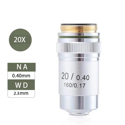 Biological Microscopes Lens 4X 10X 20X 40X 60X 100X(oil) 195 Achromatic Objective Lens Parts