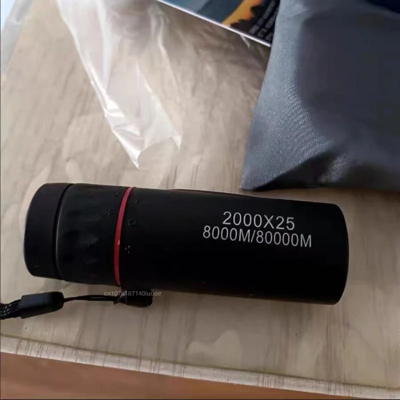 Telescope 2000x25, Outdoor Monocular Telescope, High Magnification High-definition Mini Portable, for Sightseeing and Hunting