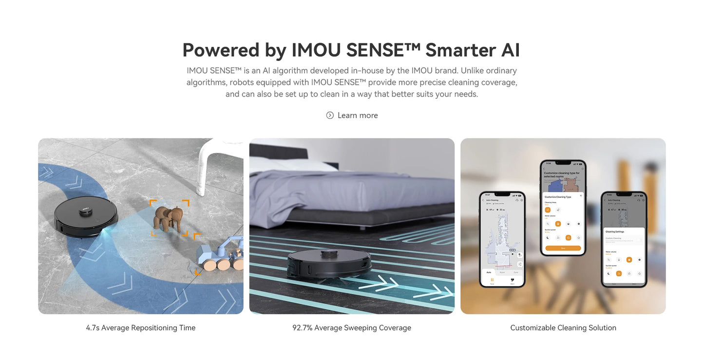 IMOU RV1 Pro Strong Suction Robotic Vacuum Cleaner Robot Self-empty Sweeper Aspirador Friegasuelos Home Appliance