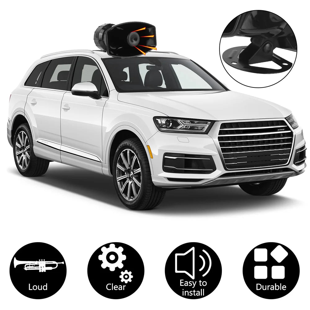 Speakers Loud Car Horn Car Warning Alarm 12V 20W Police Siren Air Horn Megaphone Tone 7-Sound