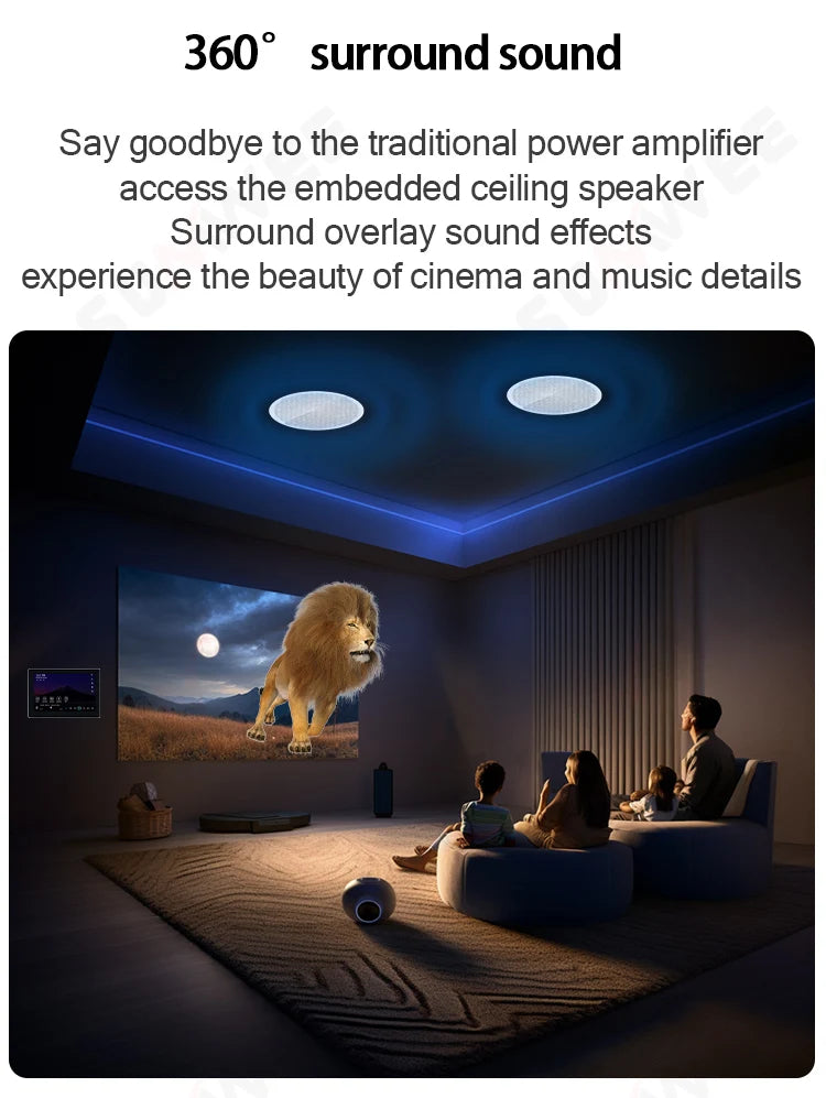 Smart home audio system 7 inch touch screen in wall amplifier WIFI Bluetooths sound music player ALEXA control panel Stereo Amp