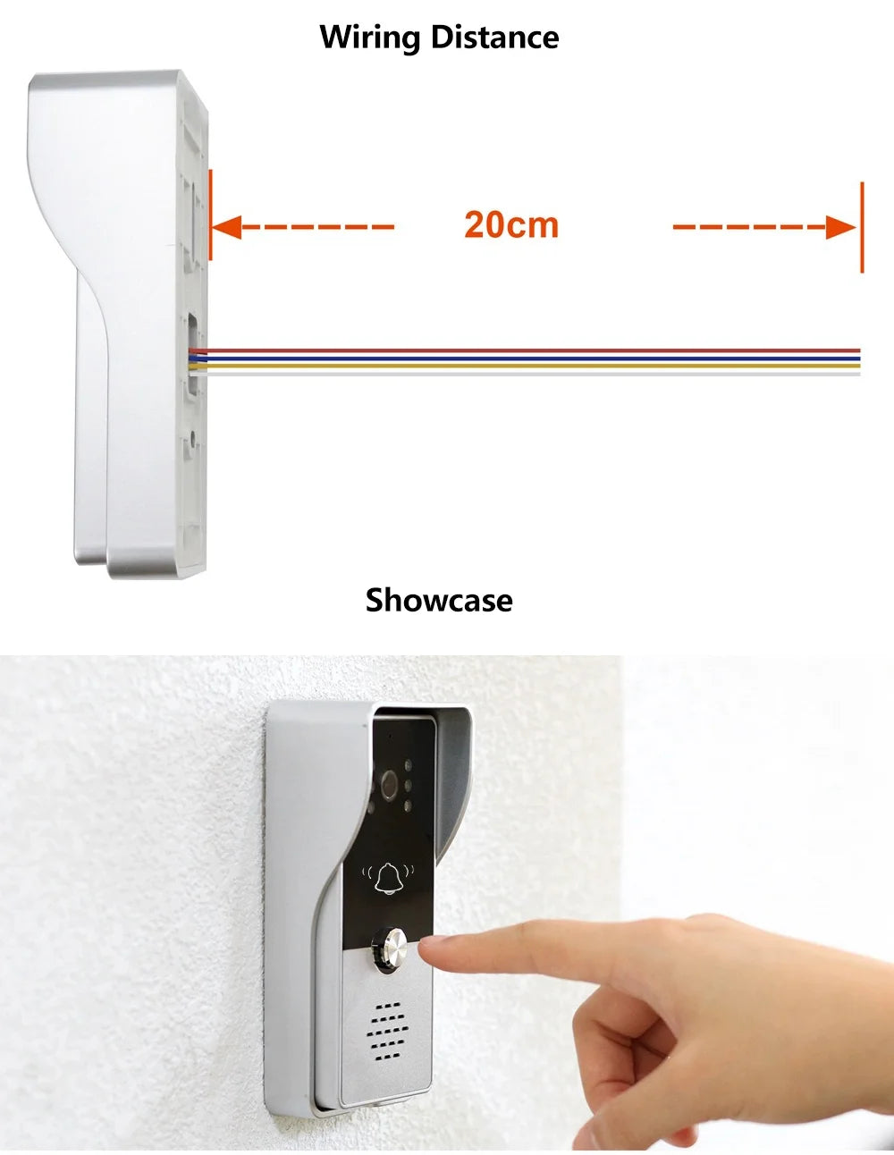 720P Video Doorbell 7‘’ Color Screen Home IntercomHigh-Definition Intelligent Night Vision Electronic Access Control System