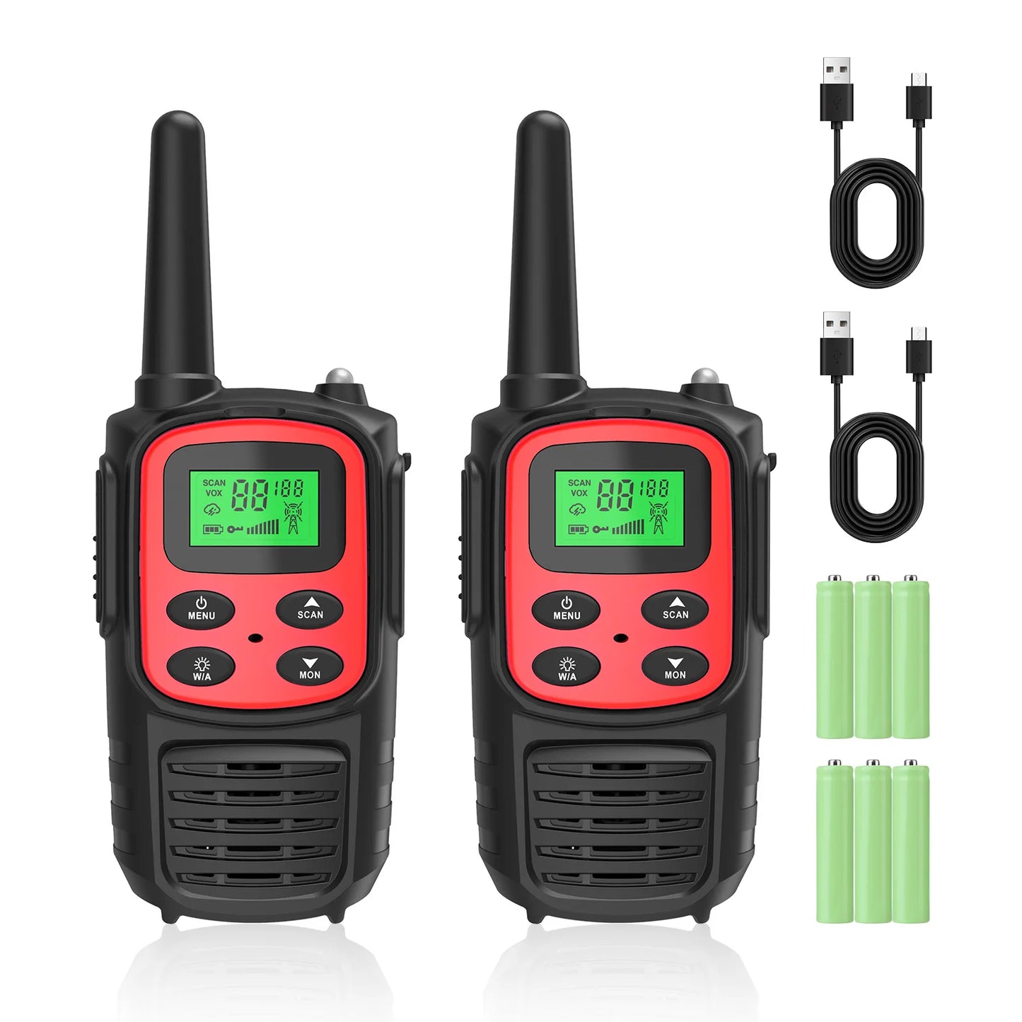 2PCS Mini Walkie Talkie Portable Two-Way Radio UHF Transceiver Set Walkie-talkies Radio Walkie Talkies for Children and Adults
