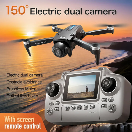 2025 New D18 Drone 8K Aerial HD Dual Camera Photography Intelligent Obstacle Avoidance Brushless Power Foldable Quadcopter Toys
