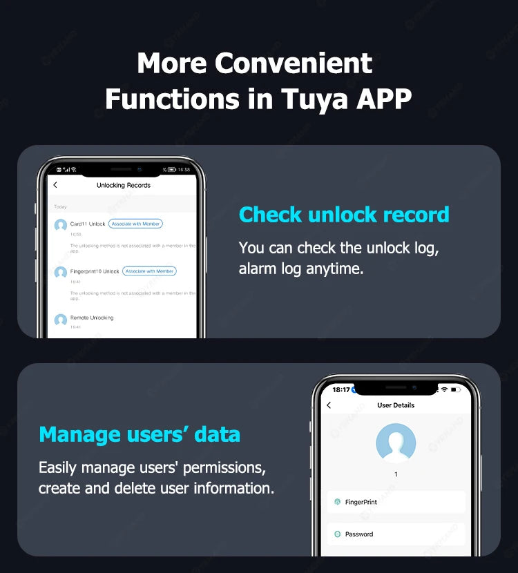 9 languages Smart Electronic Door Lock with Biometric Fingerprint  Interface Tuya Wifi Compatible Home Security