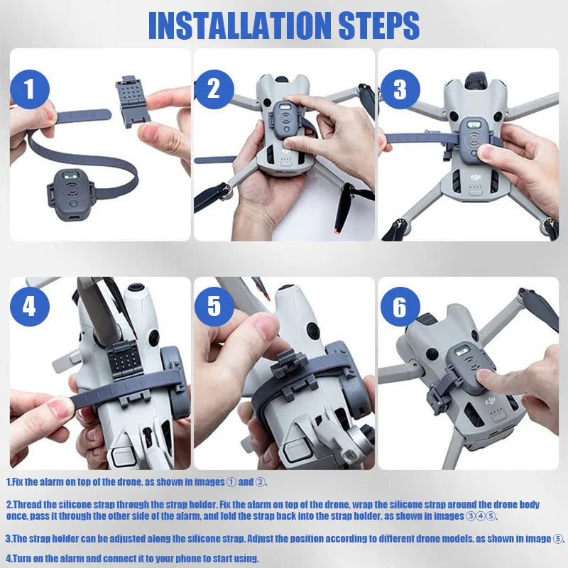 VOLODYMYR Drone Alarm Buzzer for DJI Avata 2/Mavic 3 PRO/Air 3S/Mini 4 PRO/NEO Flight Controller GPS Tracker Location Tracking