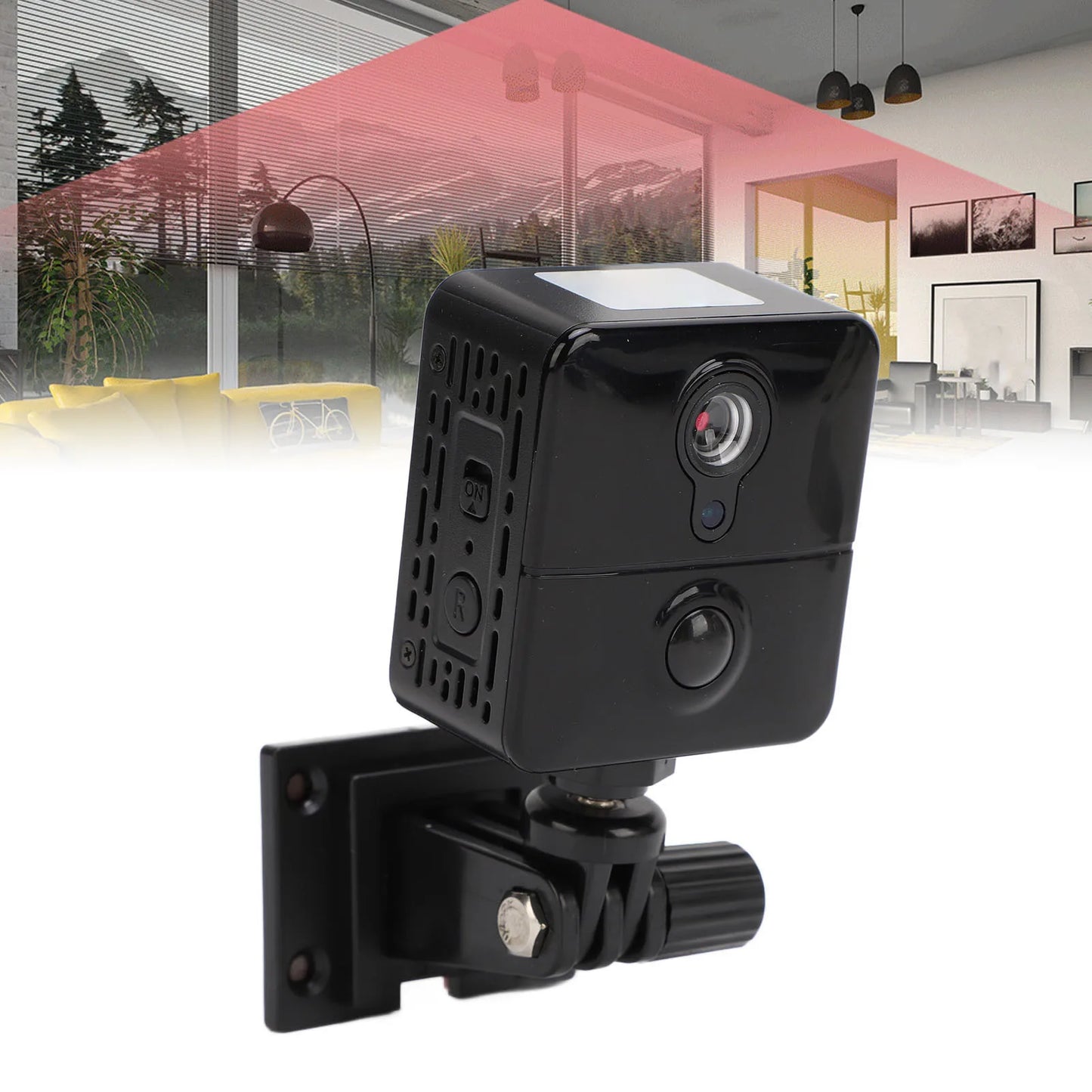 Indoor Security Camera Small Security Camera Human Detection 1080P Night Vision 2 Way Talk 1200mAh Battery Wireless WiFi Camera