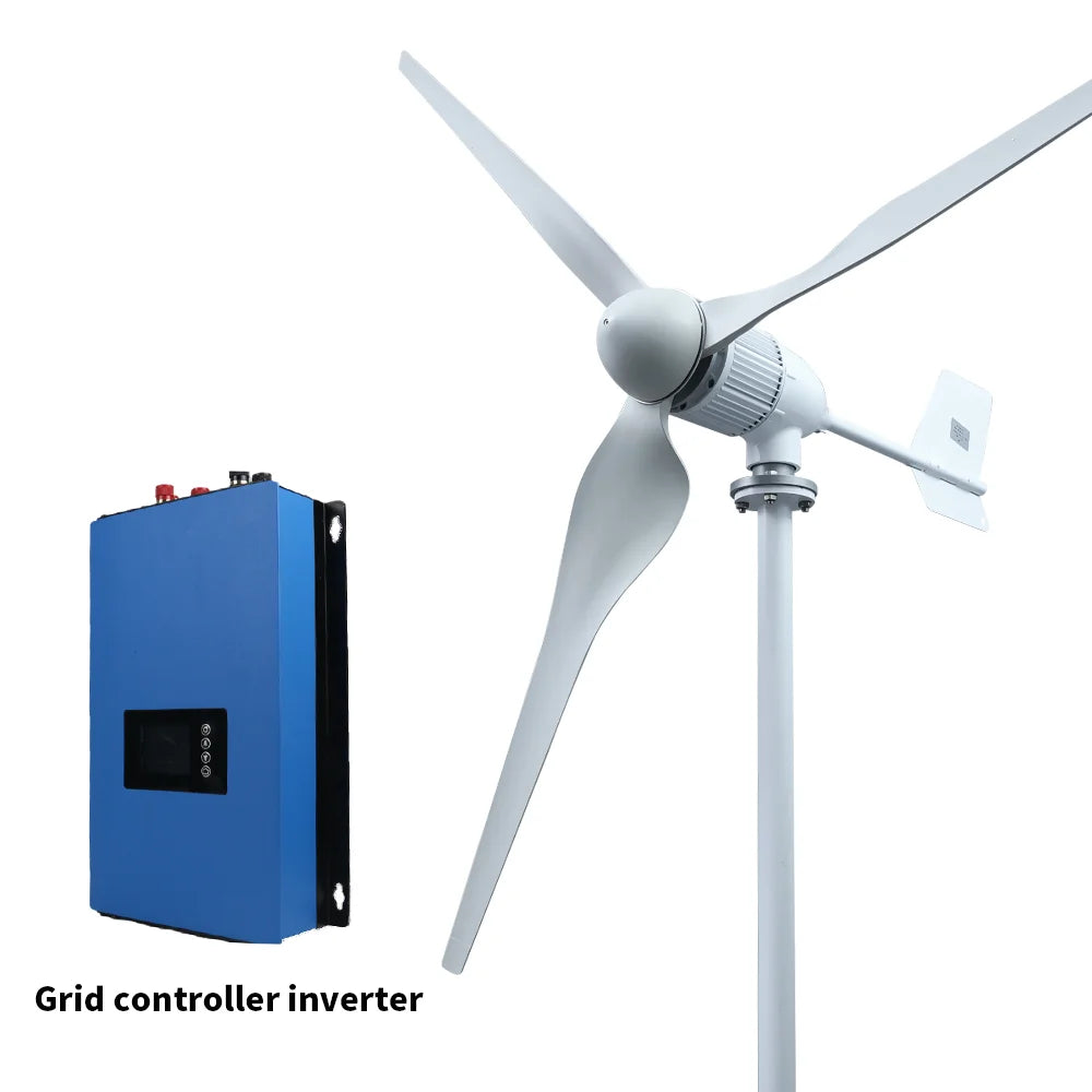 Fast Delivery In Poland More Powerful 8000w Horizontal Wind Turbine Generator 48v 96v Low  Windmill With Controller Free Power