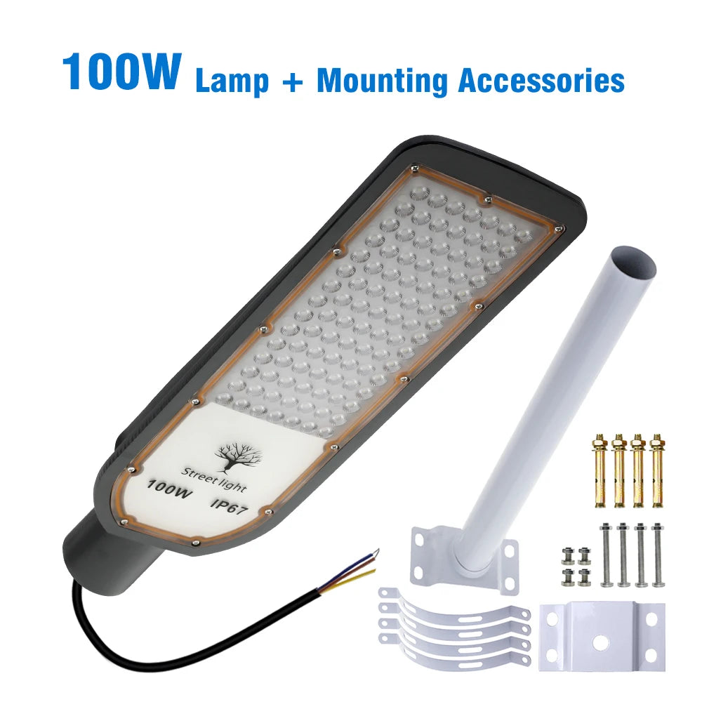 Floodlight IP67 Waterproof LED Street Lights 100W 150W 200W Super Bright Lamp Outdoor Wall Light Security Lighting for Garden