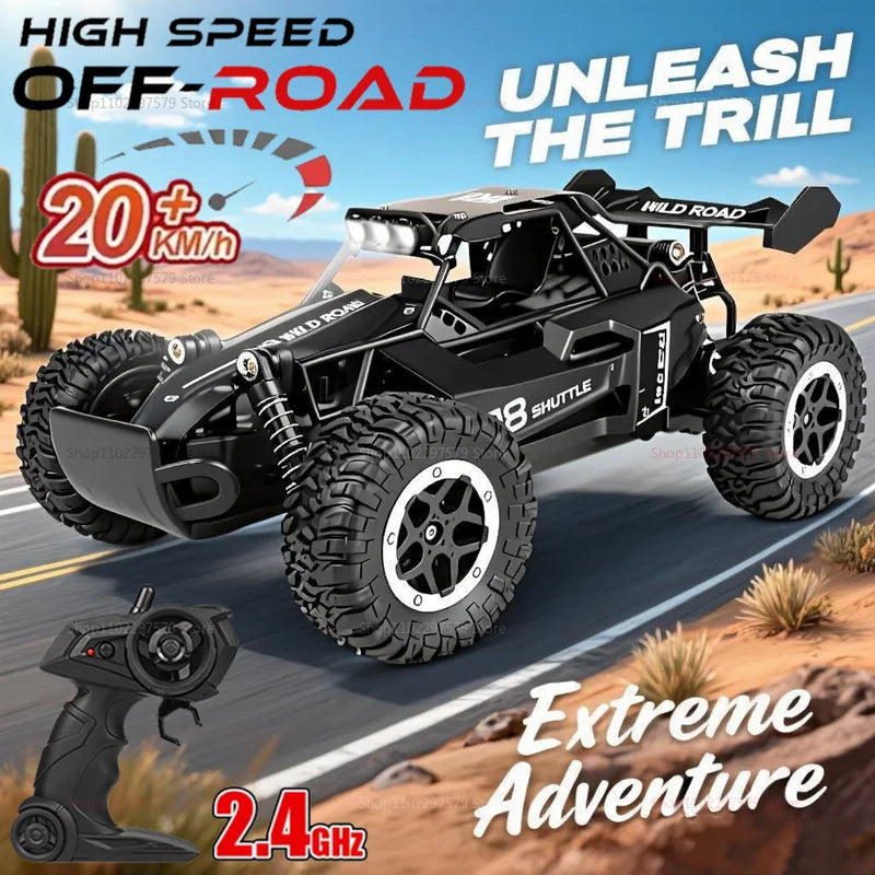 RC Cars 1:16 20KM/H High Speed 2.4GHz Off-Road Remote Control Car Monster Truck Vehicle with LED HeadLights Ideal Gifts for Kids