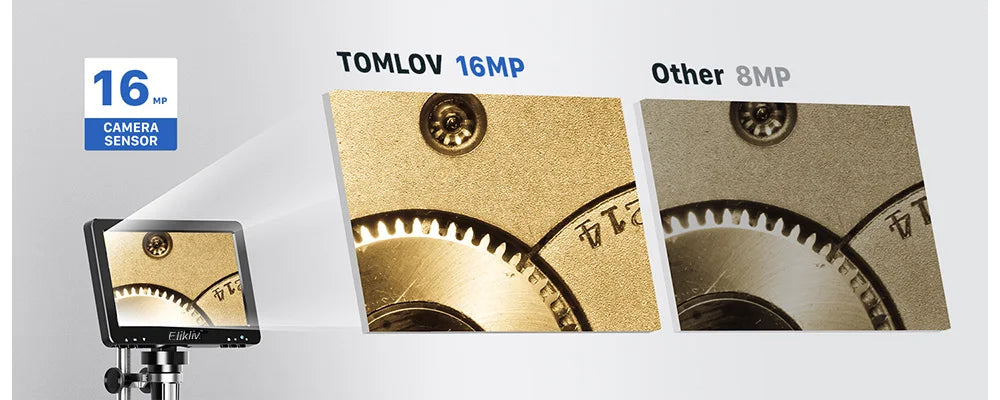 Elikliv EDM9 7 Inch 1080P LCD Digital Microscope 50X-1200X Soldering Electronics Microscopes With LED Lights Support PC Computer