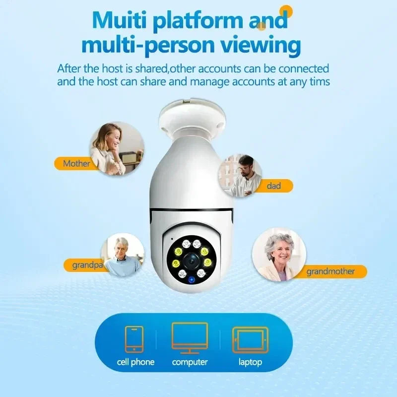Wireless IP Camera Surveillance 1080P Night Vision Automatic Human Tracking Zoom Indoor Ceiling Wall Security Monitor Wifi Cam