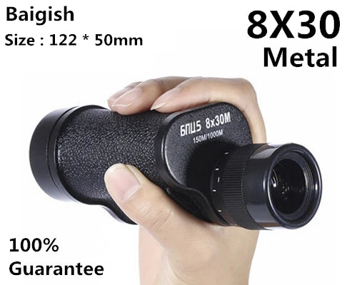 Professional Binoculars Baigish 8x30 10x40 10x50 12x4515x60 20x50 8-24x40 Powerful Military Telescope Long Range Monocular BAK4