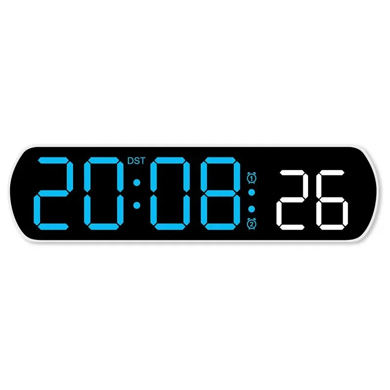 Voice Activated Multifunction Digital Alarm Clock LED Timer Clock 12/24H Temperature Date Display Desktop Alarm Clock Night Mode