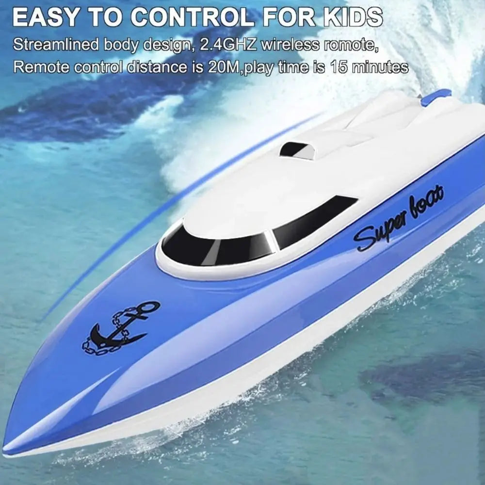 Double Propeller Remote Control Boat High Speed Water Racer RC Speedboat Lake/Pool 2.4GHz Boat Electric Toys Boys Girls