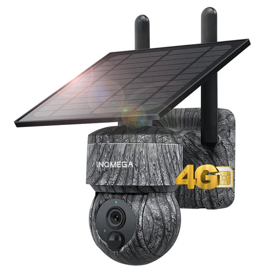 4G Solar Security Camera Outdoor 360° PTZ Security Camera Wireless WIFI 3MP Night Vision PIR Motion Detection Video Waterproof