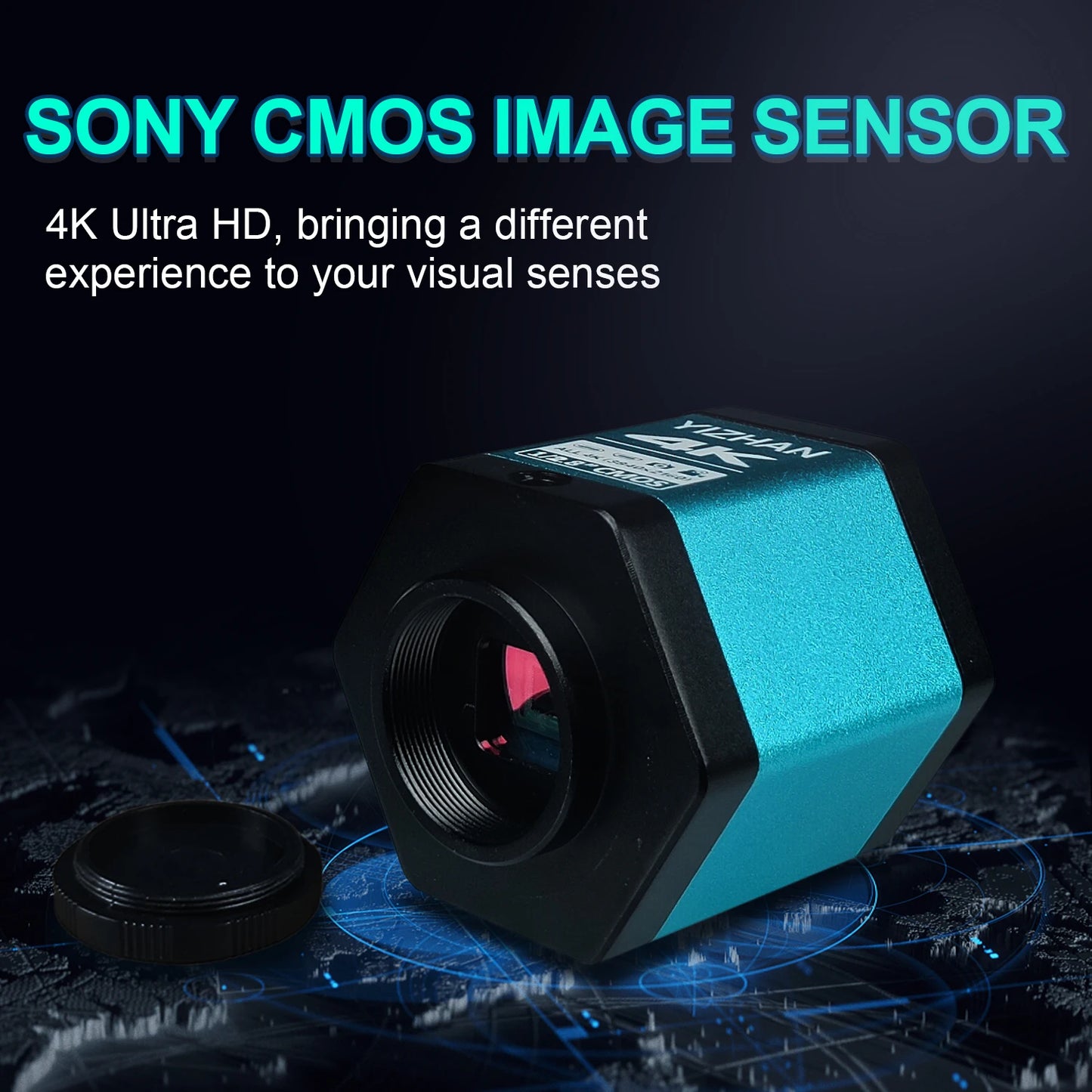 4K Digital Microscope 48MP Microscope For Electronics USB-C Industrial Cameras HDMI 1-150X Zoom C-Mount Lens Phone Pcb Soldering