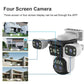 10K Home Security WiFi Camera Four Len Four Screen 360° 10X Zoom CCTV 20MP Wireless Surveillance IP Cam Security Dual Lens Cam