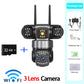 WiFi Security Camera IP 12MP 6K External Outdoor Surveillance Cctv Triple Lenses Triple Screens Wireless Night Vision Cameras