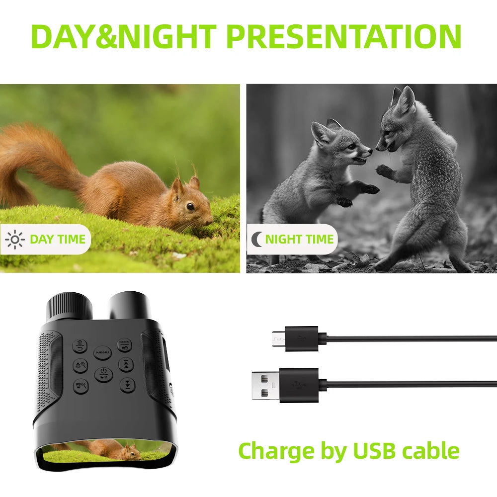 2025 New Video Recorder 1080P Night Vision Binoculars 8X Digital Zoom 800m Range Infrared WiFi Telescope for Hunting Camping