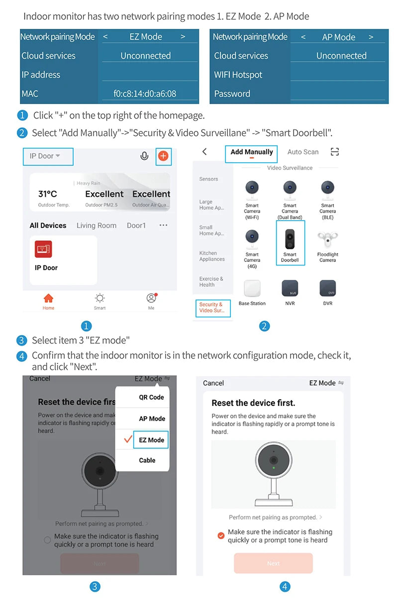 7 Inch Tuya Video Doorbell WiFi Outdoor Door Bell Waterproof IP65 Intercom Smart Home  Door Phone Camera