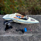 RC Dual-powered Yacht Model 75cm Racing Speedboat Remote Control Electric Racing Boat Model Toy Gift Cruise Ship Finished Model