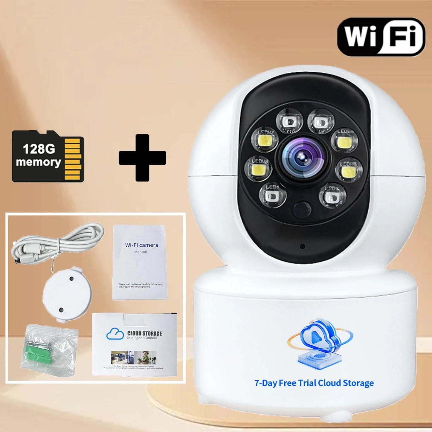 1080P HD Home Security Cameras ICSee Security Protection Indoor Wireless WIFI MINI Camera 2.4G Wi-Fi Two-Way Talk