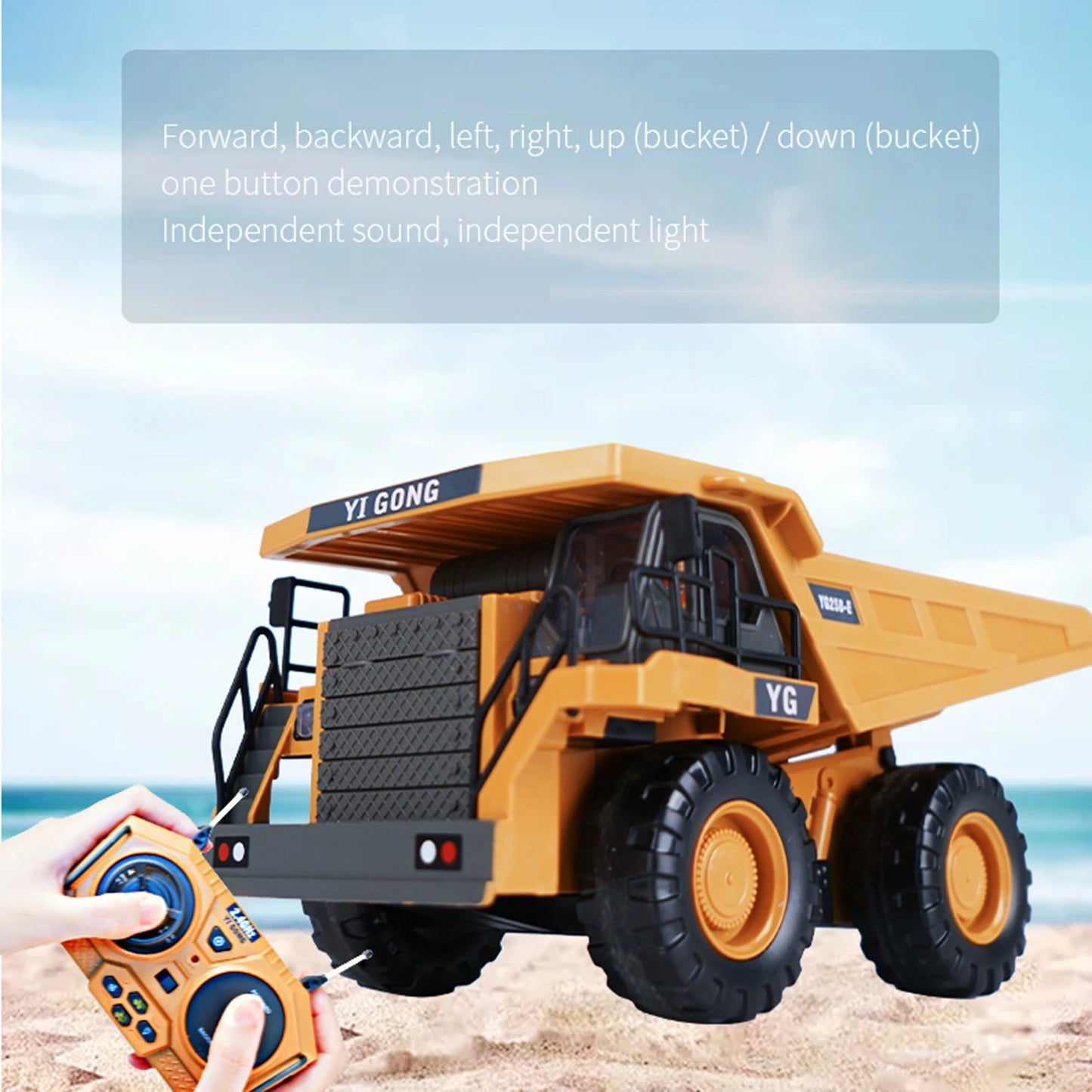RC Dump Truck 1/24 Truck 9CH Dumper Technique Vehicle Excavator 2.4G Radio Controlled Cars Toys for Children