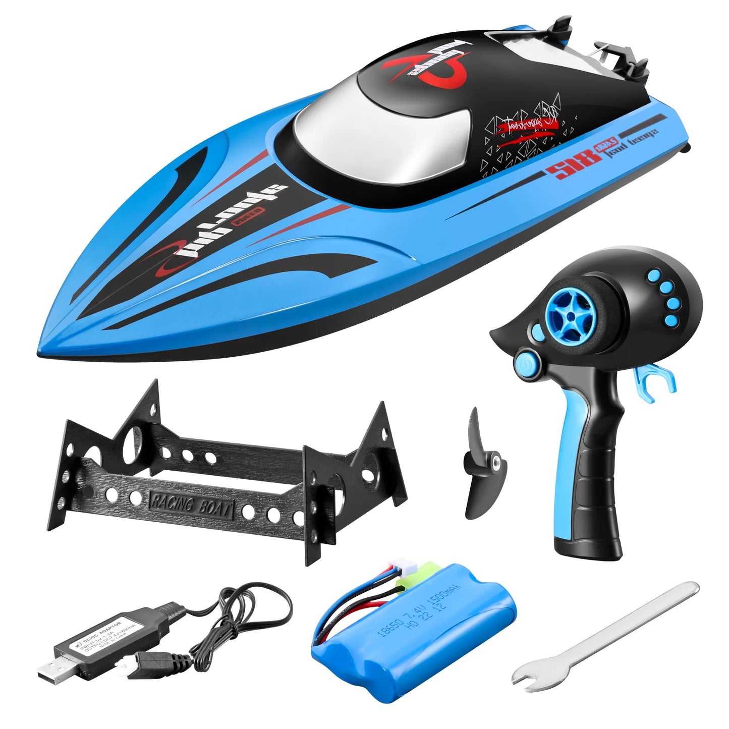 812 RC Boat 2.4Ghz 35km/h High-Speed Remote Control Racing Speedboat Water Speed Ship Endurance 25 Minutes Children Model Toy