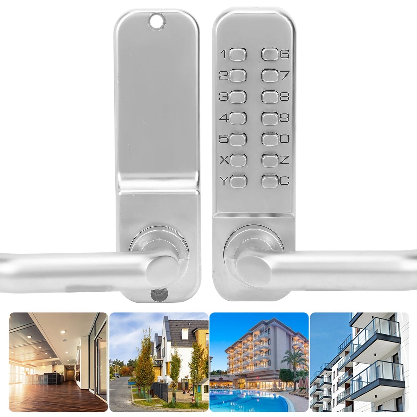 High Security Smart Power Mechanical Door Lock Digital Password Entry Non‑Power Anti‑Theft Safety Home Apartment Safety Access