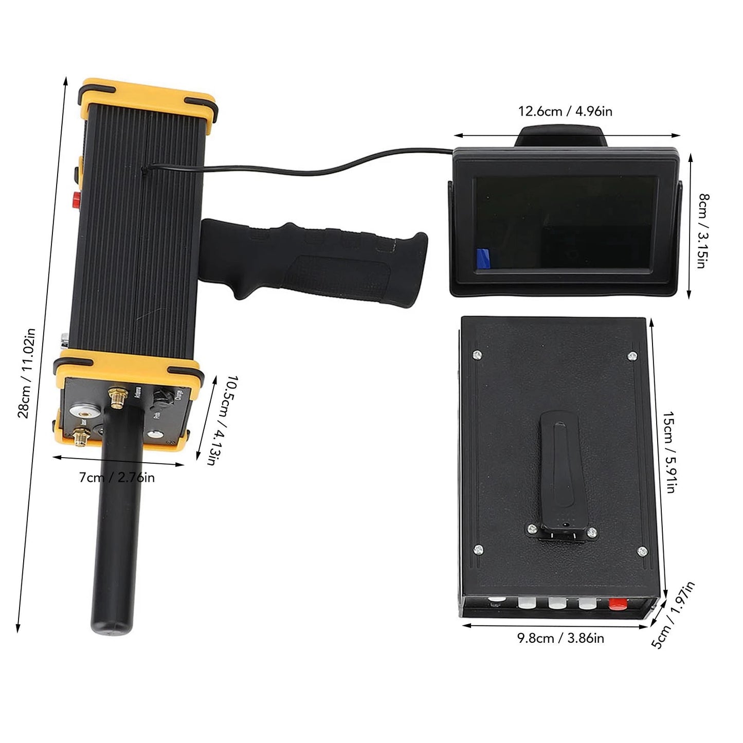 Digital Metal Detector 15m Depth 1000 Meters Range High Accuracy Positioning Metal Locator with Display Screen and Antenna