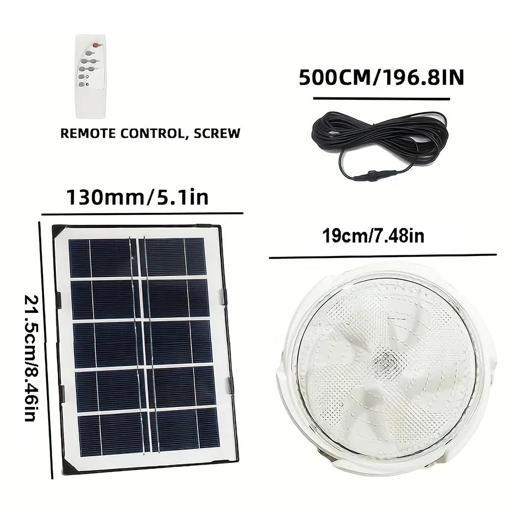 Solar Outdoor Ceiling Lights LED Security Lights with Remote Control Waterproof Solar Flood Wall Lights for Garden Ceiling lamps