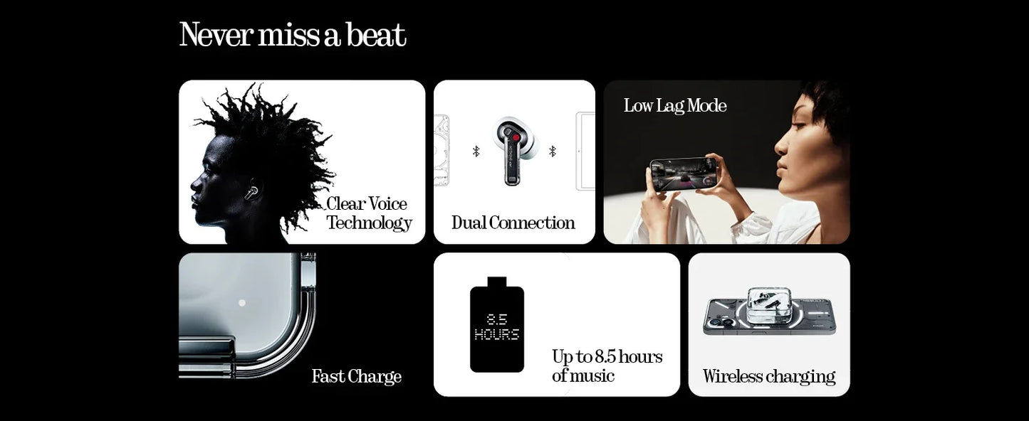 New Arrival! Nothing Ear (3) Earphones 45dB ANC Hi-Res Audio with LDAC&LHDC 11mm Ceramic Driver Support 8-Band EQ Global Version