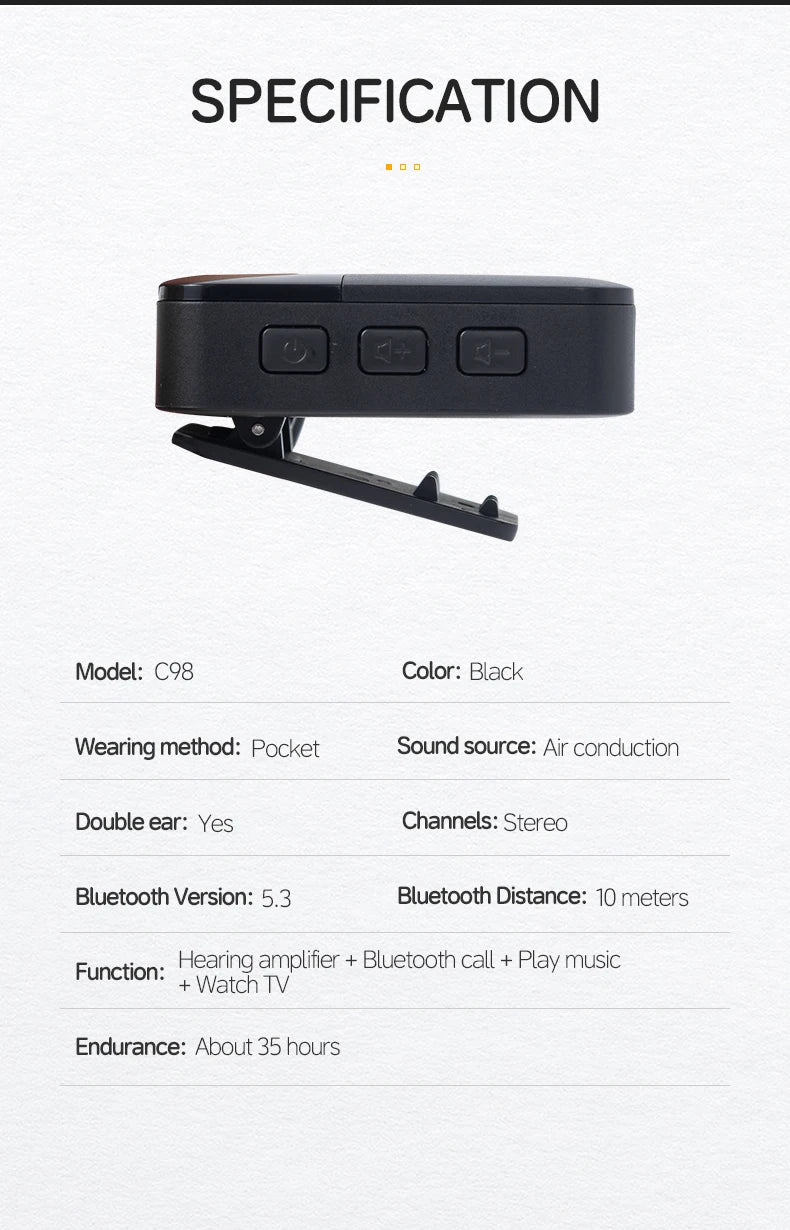 digital earphones wireless home elderly hearing aid headset loud universal rechargeable hearing amplifier bluetooth earphone