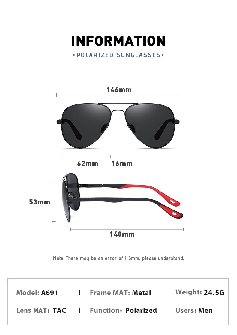 0 -0.5 -0.75 To -6 Night Vision Lens Oval Prescription Sunglasses Men Polarized Metal Driving Anti-Glare Nearsighted Sun Glasses