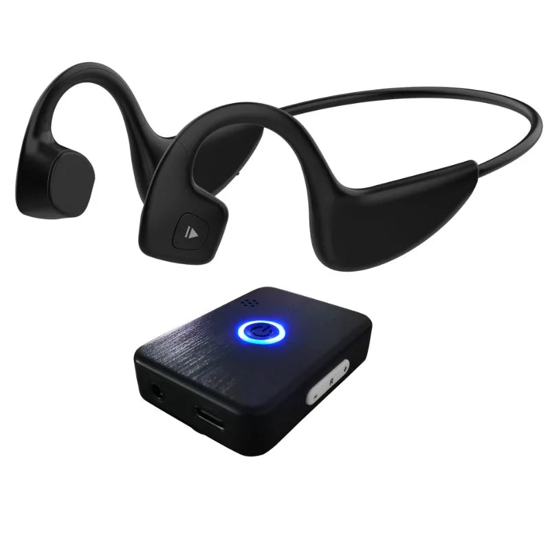 Hearing Aid Bone Conduction Headphones Wireless TV Listening Headset Hearing Amplifier for Seniors Elderly Hearing Loss