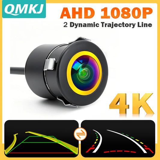 Golden CVBS AHD 1080P Dynamic Trajectory Vehicle rear view Camera Car reversing fisheye lens night vision waterproof universal