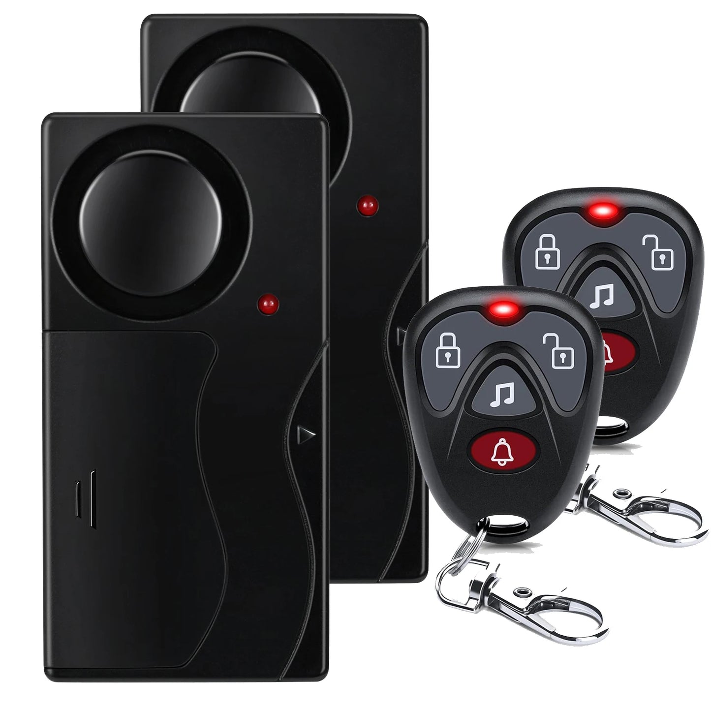 Camluxy Anti-Theft Alarm 110db Loud Door and Window Alarm Wireless Vibration Alarm with Remote Control Bicycle Security Sensors