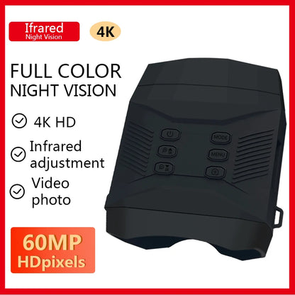 4K 60MP 3Inch Large Screen  8X Zoom NV6000 Full Color Night Vision Instrument  Googles Binocular Take Photo&Video Digital Camera
