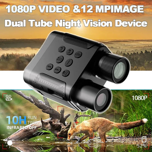 Binoculars Night Vision Device 1080P HD 850nm Infrared 8X Digital Zoom Telescope Goggles Outdoor Hunting Camping Full Dark 300m