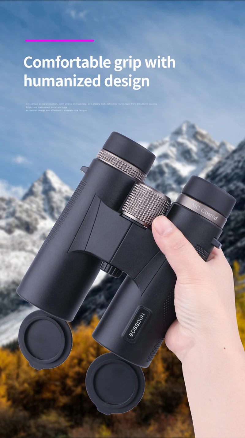 12x42 HD Professional Binoculars with ED Lens BAK4 Prism Waterproof Metal Body for Birdwatching Hunting Camping Travel Outdoor