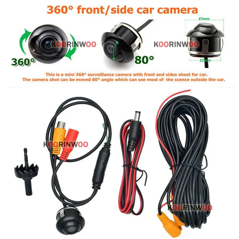 Cars 360 Camera HD Video RCA System Vehicle Switch Koorinwoo Backup Security Rear View Cam Front Camera Aotu Parking Accesorries
