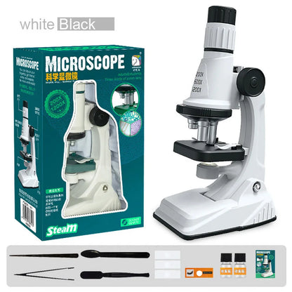 Microscope Portable 1200x HD Eyepiece Kids Science Education Experiment Exploration Set Gift Toys