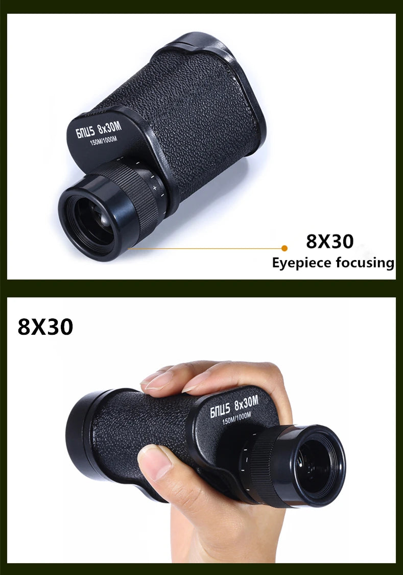 Professional Binoculars Baigish 8x30 10x40 10x50 12x4515x60 20x50 8-24x40 Powerful Military Telescope Long Range Monocular BAK4