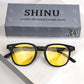 SHINU Myopia Night Vision Glasses Man Night Driving Glasses Women 80% Blocking Blue Light Lenses for Office Working TR90 Eyewear