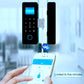 IP65 Bluetooth Smart Glass Door Lock with HAHALock App - Fingerprint/RFID/IC Card Access, Dual Hook Lock & Attendance Tracking